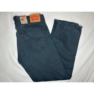 Levi's 501 Jeans Men's 40x32 Gray Straight Leg Button Fly Light Wash Denim NWT